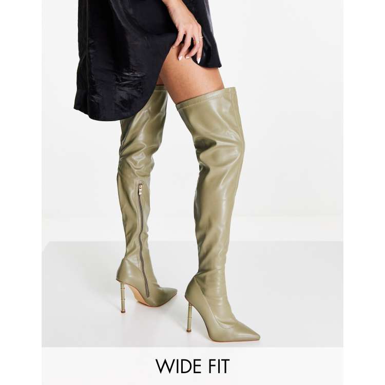 Olive knee 2025 high boots