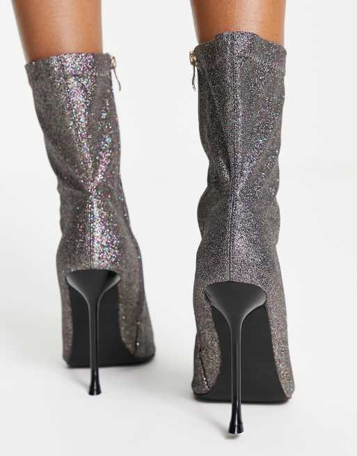 Balenciaga knife hot sale glitter boots