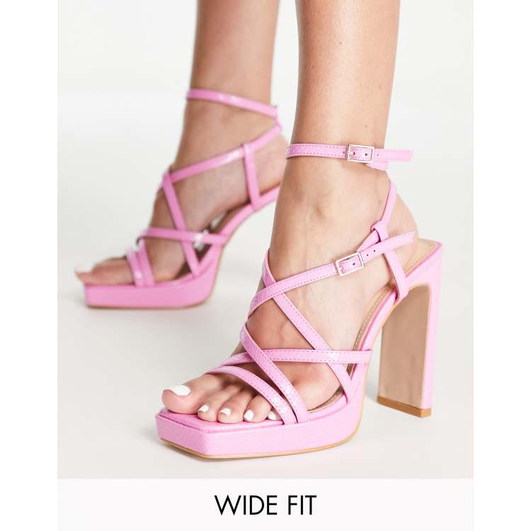 Pink store strappy sandals