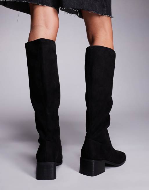 Simmi London Wide Fit - Xander - Cuissardes élégantes aspect daim - Noir, 2 de 4