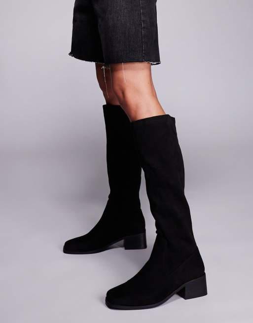 Simmi London Wide Fit - Xander - Cuissardes élégantes aspect daim - Noir, 4 de 4