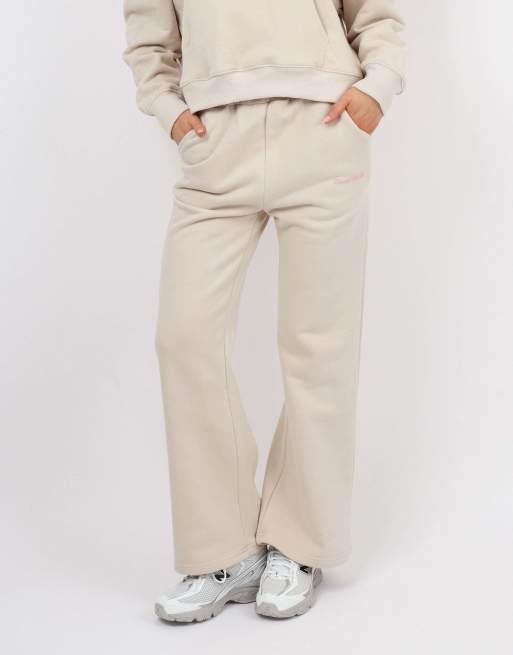 Simmi London X mia khan milan flared joggers in beige, 3 of 4