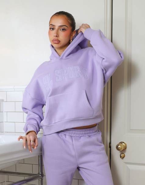Simmi London X mia khan sport hoodie in lilac - view 1