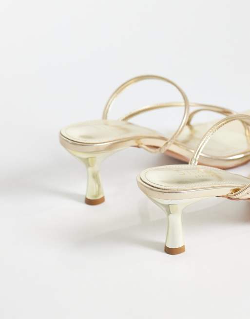 SIMMI London - Zarah - Sandales style mules à petit talon - Doré, 4 de 4