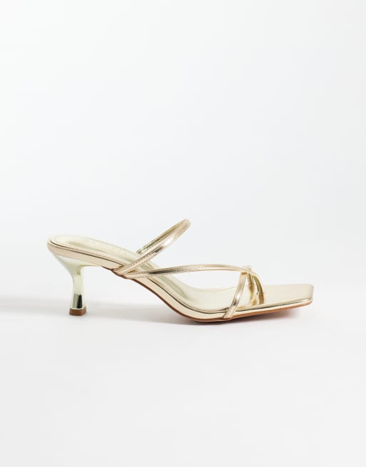 Simmi London - Zarah - Sandali stile sabot color oro con tacchetti a spillo, 1 di 4