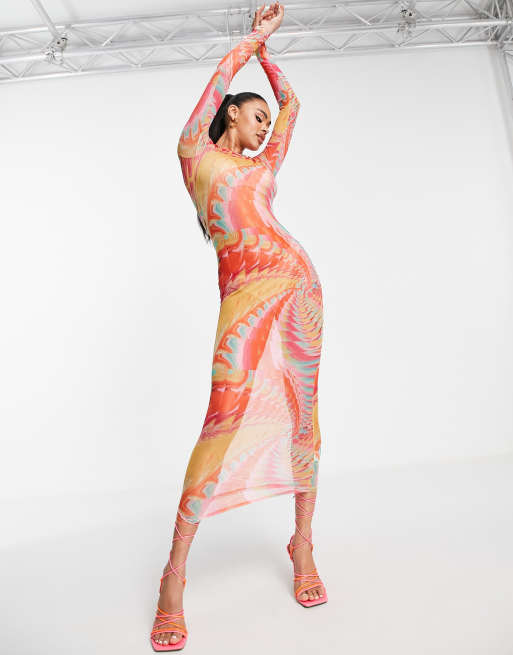 Sheer 2025 rainbow dress