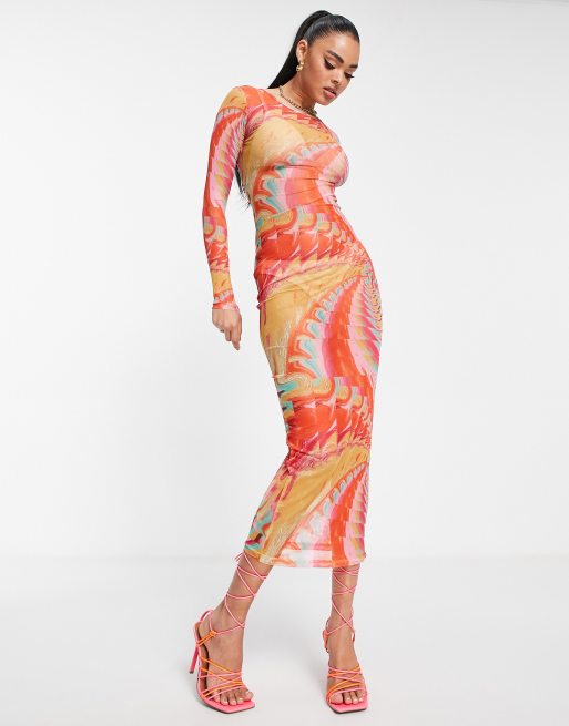 Rainbow sheer dress hotsell