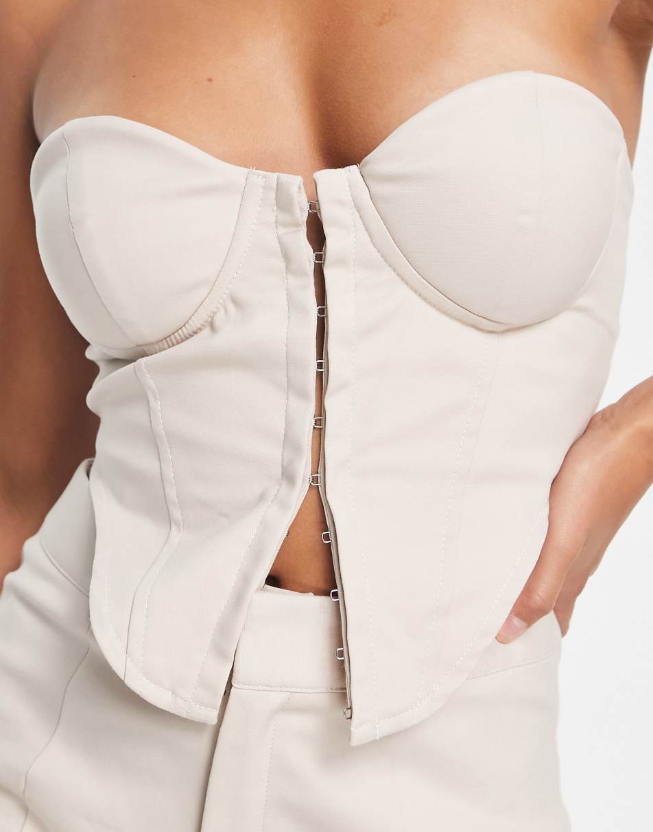 White Bandeau Corset, Co Ords