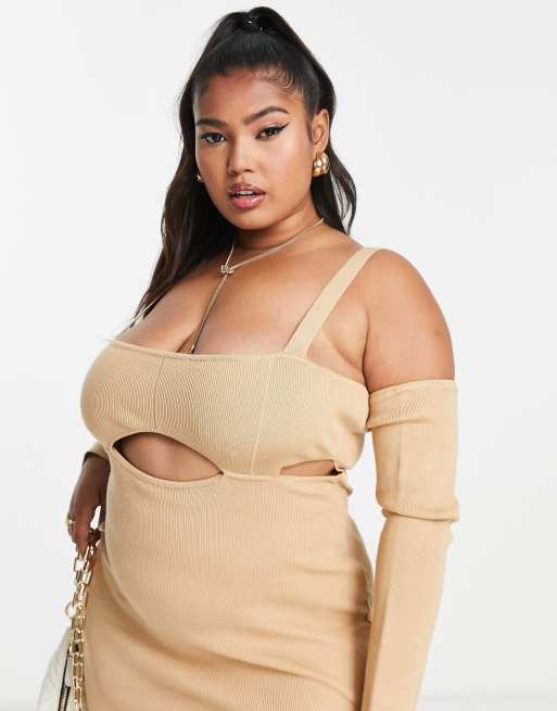 Plus size clearance cut out dress