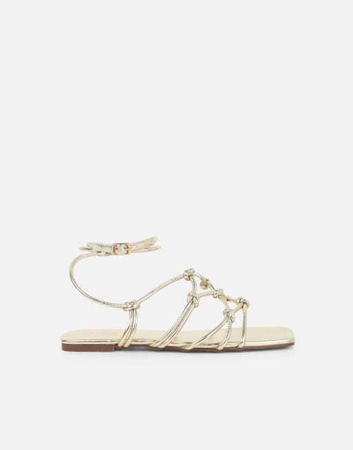 SIMMI Shoes Aliana flat sandals in gold metallic, 2 of 4