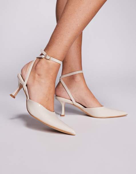 SIMMI Shoes Amalfi stone kitten heels in stone - view 1