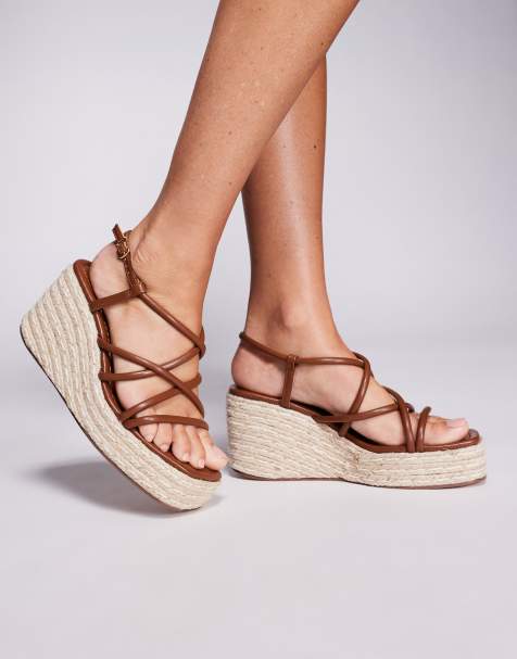 SIMMI Shoes Belise wedge heels in tan - view 1