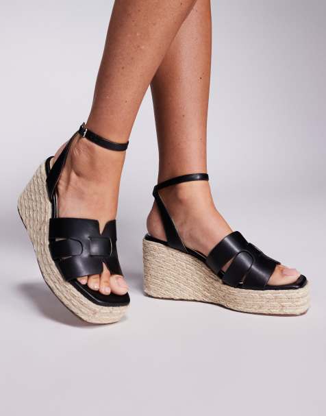 SIMMI Shoes Bellamy wedge sandals in black - view 1