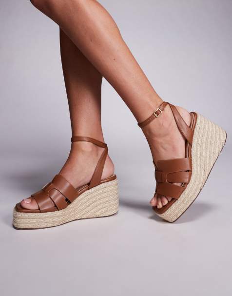 SIMMI Shoes Bellamy wedge sandals in tan - view 1