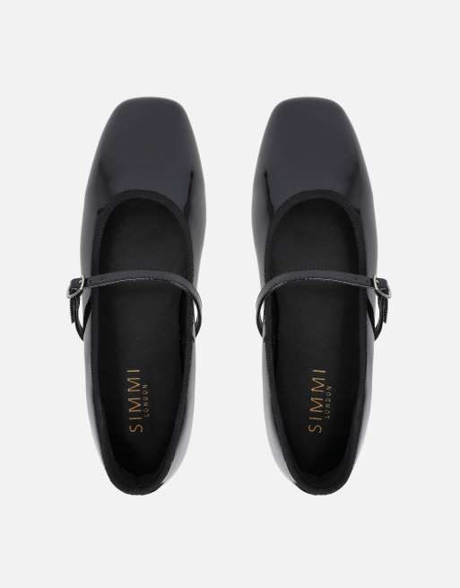 SIMMI Shoes Diana ballet flats in black patent, 3 of 4