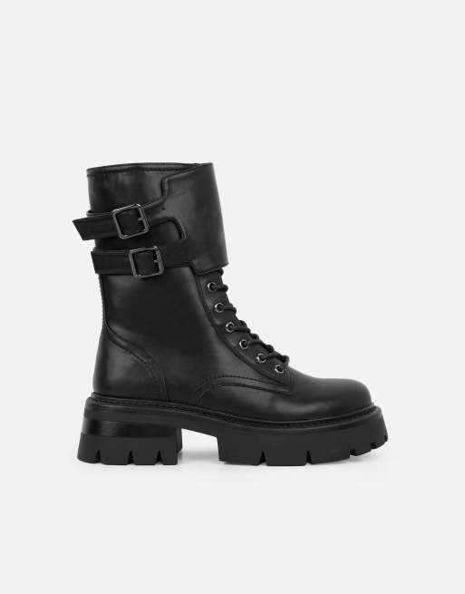 SIMMI Shoes Ede high lace up boots in black, 2 of 4