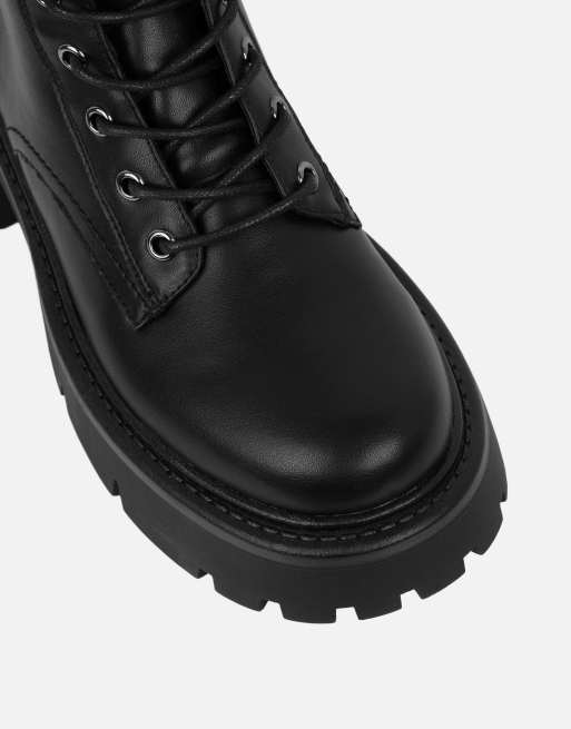 SIMMI Shoes Ede high lace up boots in black, 4 of 4