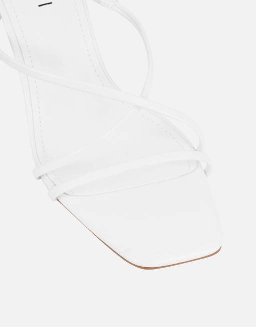 SIMMI Shoes Elena strappy mules in white, 4 of 4