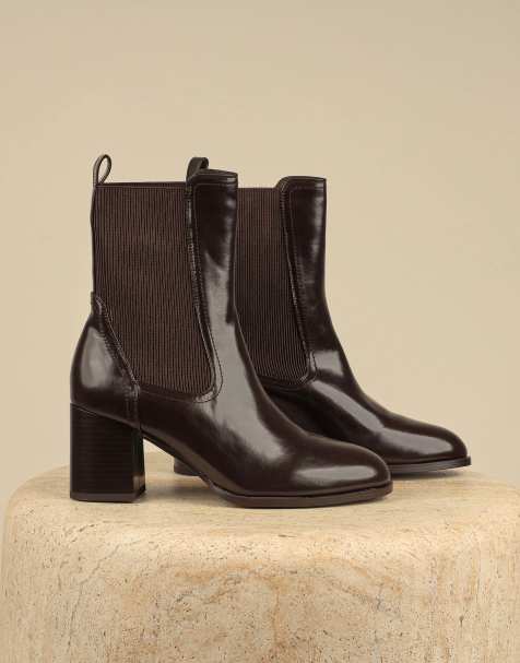 SIMMI Shoes Emberline elastic detail ankle boots in brown - view 1