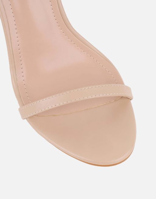 SIMMI Shoes Gabby barely there heeled sandals in beige, 4 of 4