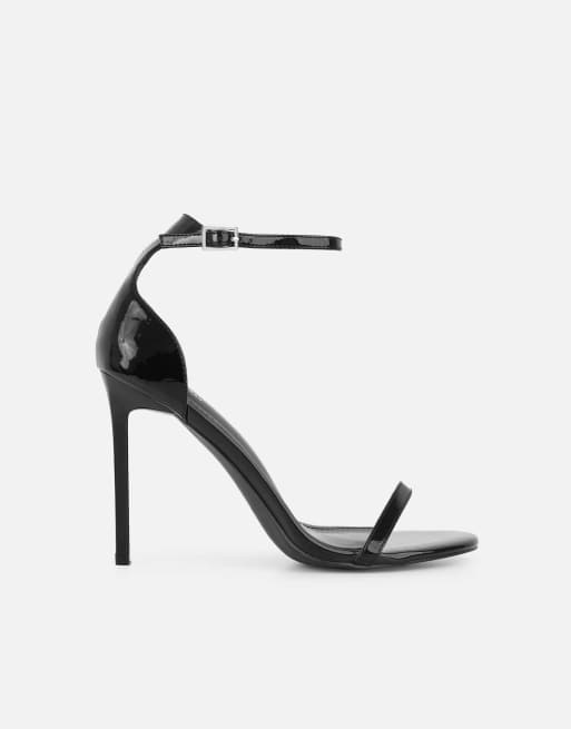 SIMMI Shoes Gabby barely there heeled sandals in black patent, 2 of 4