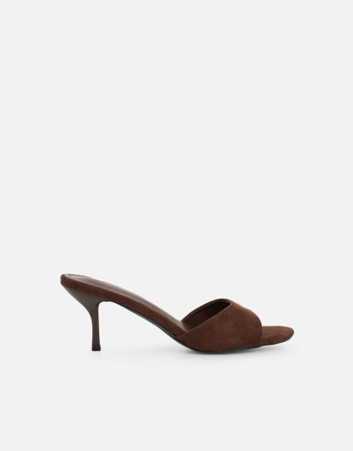 SIMMI Shoes Hux suede mules in brown suede, 2 of 4