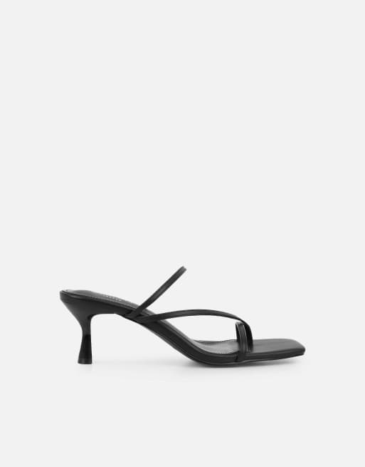 SIMMI Shoes Jenna toe thong mules in black, 3 of 4
