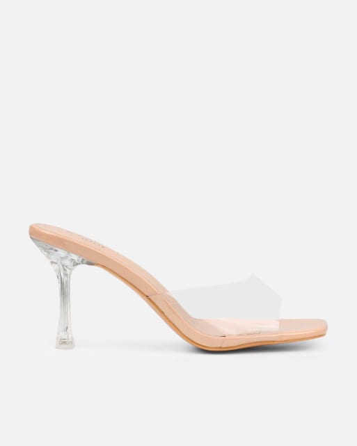 SIMMI Shoes Josephine heeled sandals in dark beige patent, 2 of 4
