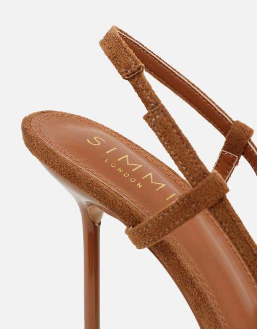 SIMMI Shoes Kandy brown slingback courts in brown, 2 of 4