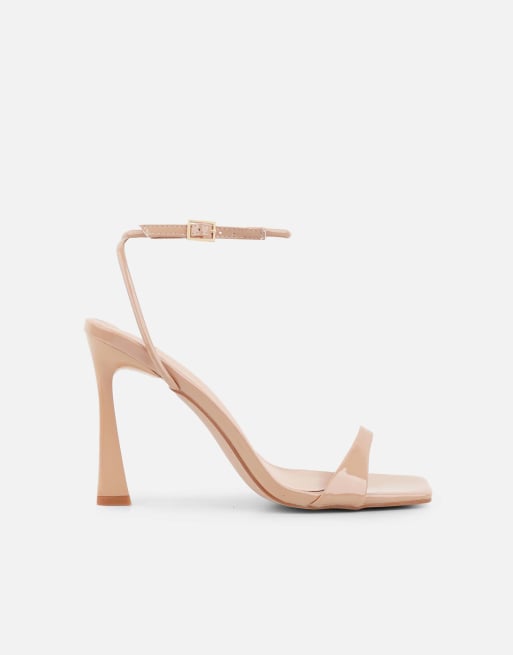SIMMI Shoes Kareena heeled sandal in beige patent, 2 of 4