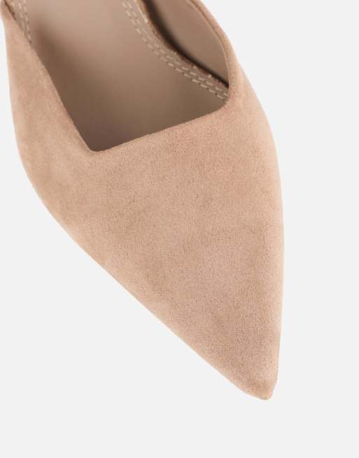 SIMMI Shoes Keira mules in stone faux suede, 3 of 4