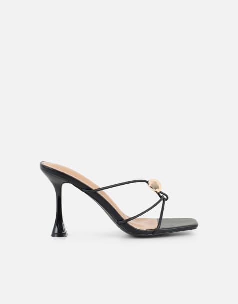 SIMMI Shoes Kirsty detail cross over mules in black - view 1