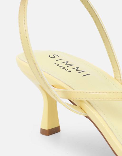 SIMMI Shoes Kristan heeled sandals in yellow, 3 of 4