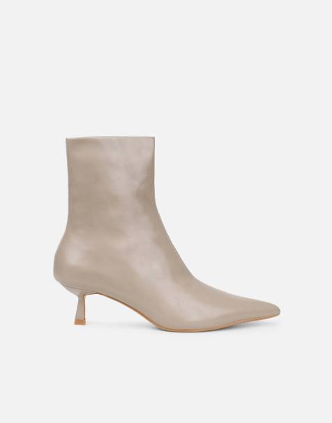 SIMMI Shoes Lambert low heeled boots in taupe - view 1