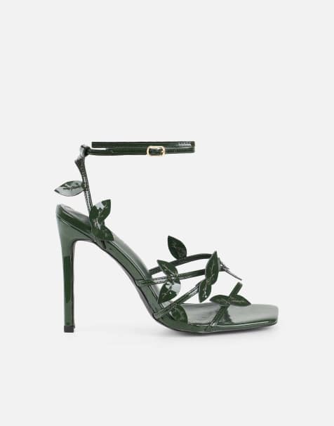 SIMMI Shoes Lesia leaf detail heeled sandals - view 1