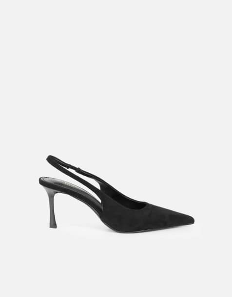 SIMMI Shoes Liorra sling back court shoes in black suede - view 1