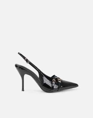  Marika buckle detail slingback courts 