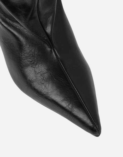 SIMMI Shoes Mikel ruched boots in black, 4 of 4