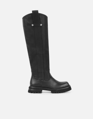  Miles knee high tab detail boots 