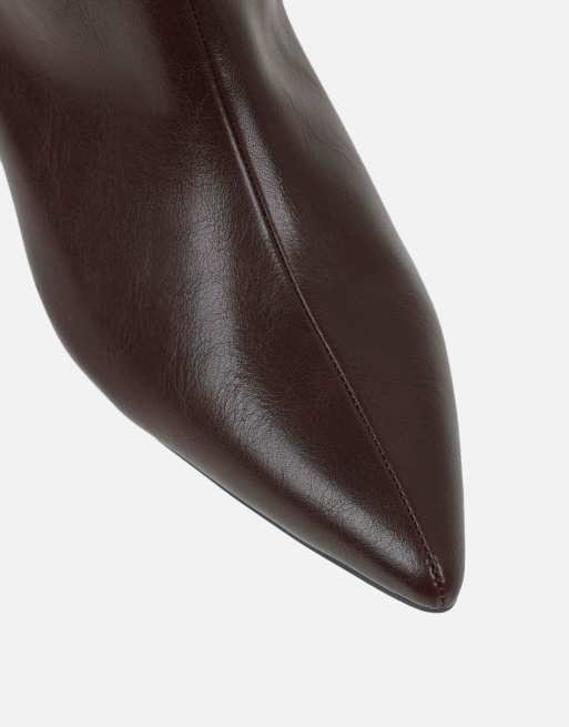SIMMI Shoes Nash knee high heeled boots in brown, 4 of 4