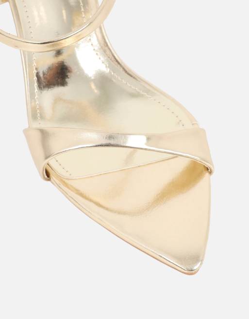 SIMMI Shoes Pearl mules in gold metallic, 3 of 4