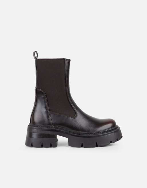 SIMMI Shoes Perez sock chunky ankle boots in brown, 2 of 4