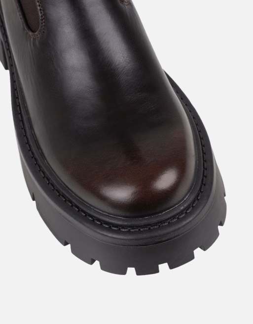 SIMMI Shoes Perez sock chunky ankle boots in brown, 4 of 4