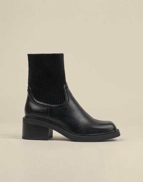 SIMMI Shoes Rowena boots in black knit - view 1