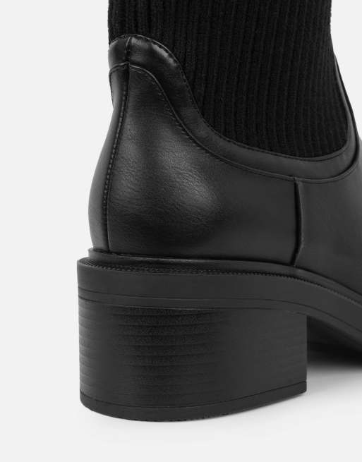 SIMMI Shoes Rowena boots in black knit, 3 of 4