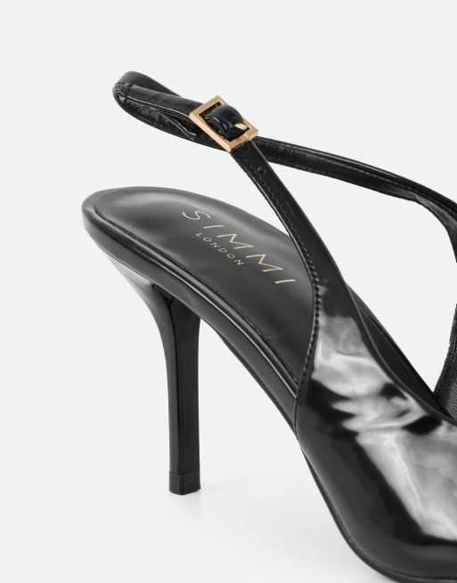 SIMMI Shoes Samaya slingback court shoes in black, 3 of 4