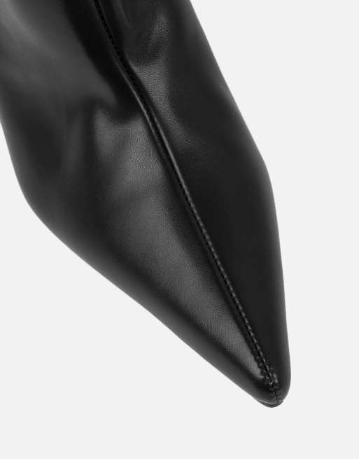 SIMMI Shoes Serenity ruched high boots in black, 4 of 4