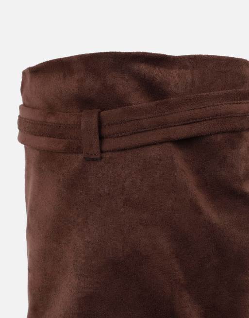 SIMMI Shoes Shadi high boots in brown suedette, 3 of 4