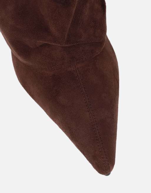 SIMMI Shoes Shadi high boots in brown suedette, 4 of 4
