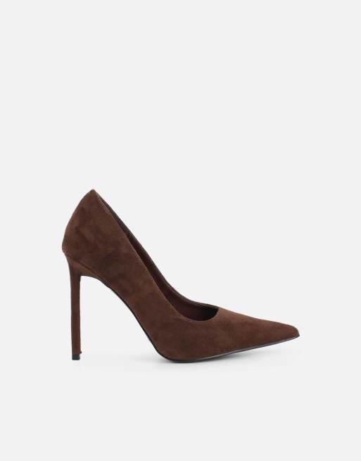 SIMMI Shoes Sid brown suede court shoes in brown suede, 4 of 4